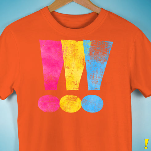 Pansexual Pride Exclamation Points Premium Unisex T-Shirt - Orange